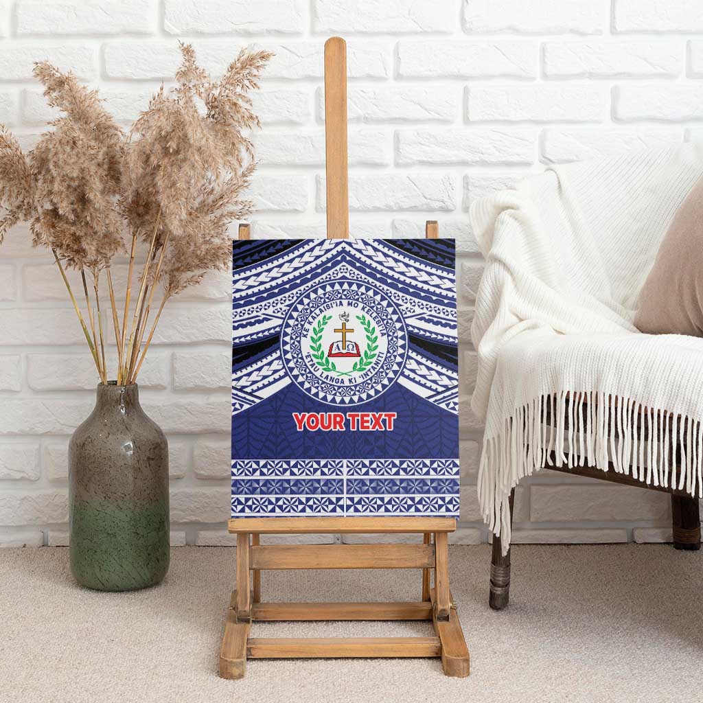 Personalised Tonga Sia'atoutai Theological College Canvas Wall Art Polynesian Ngatu Tribal