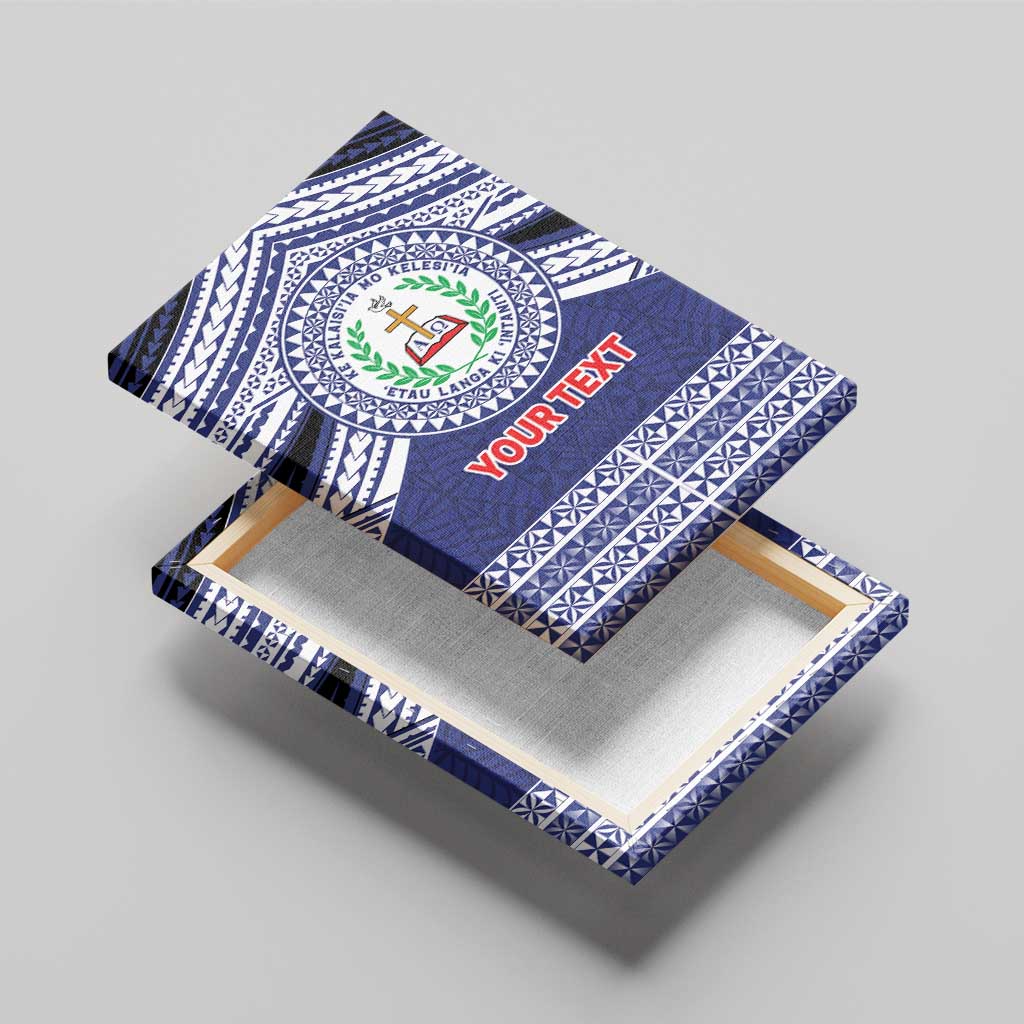 Personalised Tonga Sia'atoutai Theological College Canvas Wall Art Polynesian Ngatu Tribal