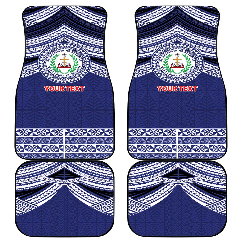 Personalised Tonga Sia'atoutai Theological College Car Mats Polynesian Ngatu Tribal
