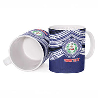 Personalised Tonga Sia'atoutai Theological College Ceramic Mug Polynesian Ngatu Tribal - Polynesian Pride