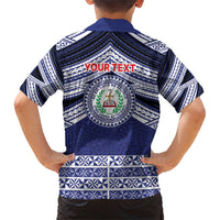 Personalised Tonga Sia'atoutai Theological College Family Matching Short Sleeve Bodycon Dress and Hawaiian Shirt Polynesian Ngatu Tribal