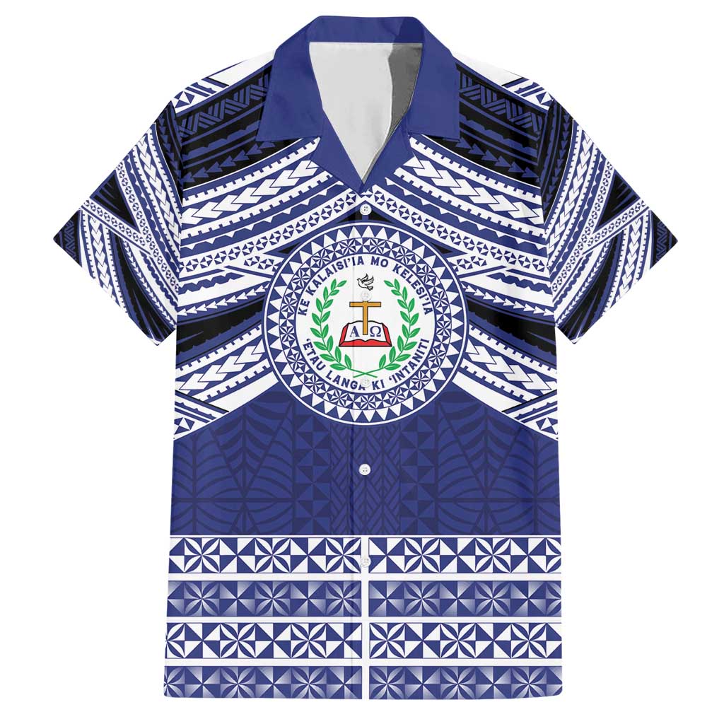 Personalised Tonga Sia'atoutai Theological College Family Matching Short Sleeve Bodycon Dress and Hawaiian Shirt Polynesian Ngatu Tribal