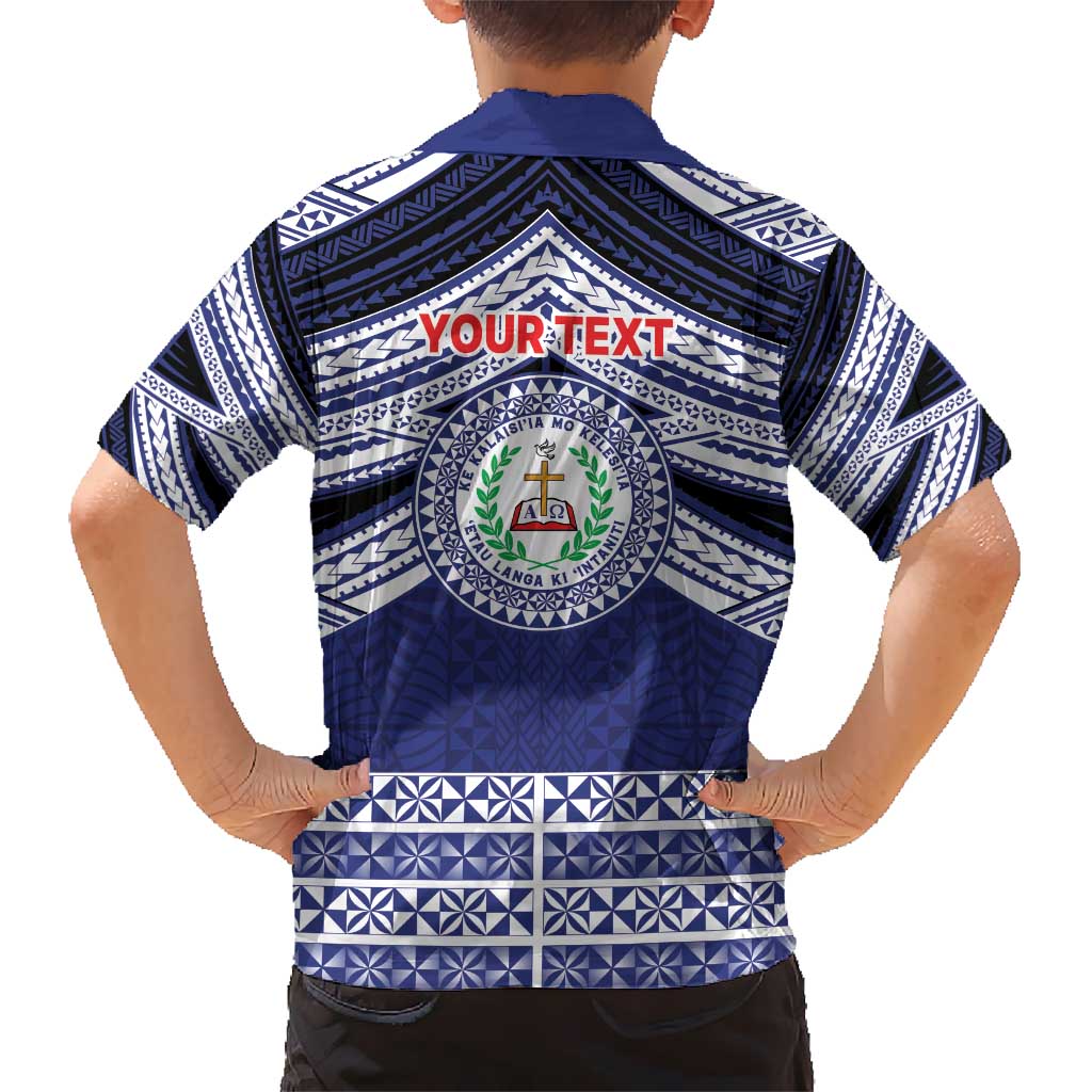 Personalised Tonga Sia'atoutai Theological College Hawaiian Shirt Polynesian Ngatu Tribal