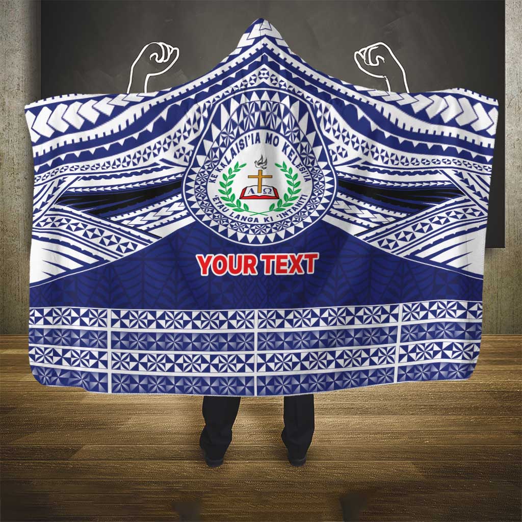 Personalised Tonga Sia'atoutai Theological College Hooded Blanket Polynesian Ngatu Tribal
