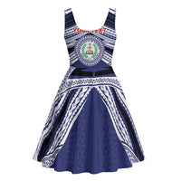 Personalised Tonga Sia'atoutai Theological College Midi Dress Polynesian Ngatu Tribal - Polynesian Pride