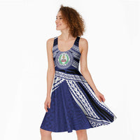 Personalised Tonga Sia'atoutai Theological College Midi Dress Polynesian Ngatu Tribal - Polynesian Pride