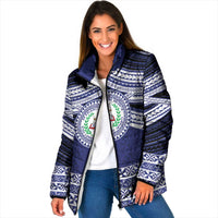 Personalised Tonga Sia'atoutai Theological College Padded Jacket Polynesian Ngatu Tribal - Polynesian Pride
