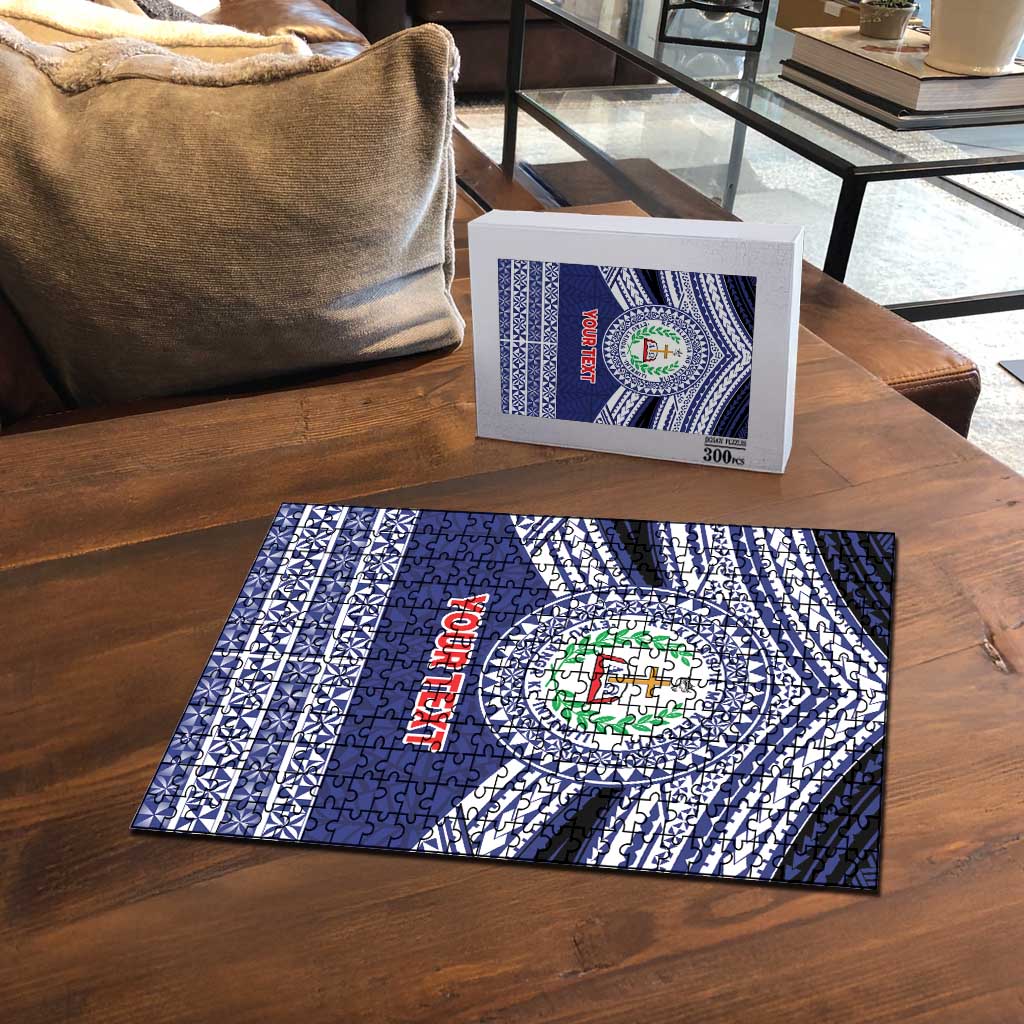 Personalised Tonga Sia'atoutai Theological College Puzzle Polynesian Ngatu Tribal - Polynesian Pride