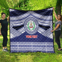 Personalised Tonga Sia'atoutai Theological College Quilt Polynesian Ngatu Tribal