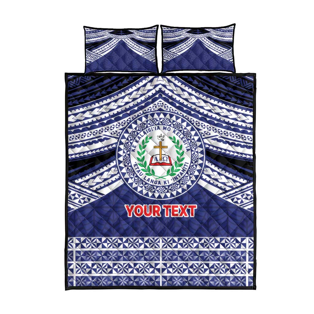 Personalised Tonga Sia'atoutai Theological College Quilt Bed Set Polynesian Ngatu Tribal