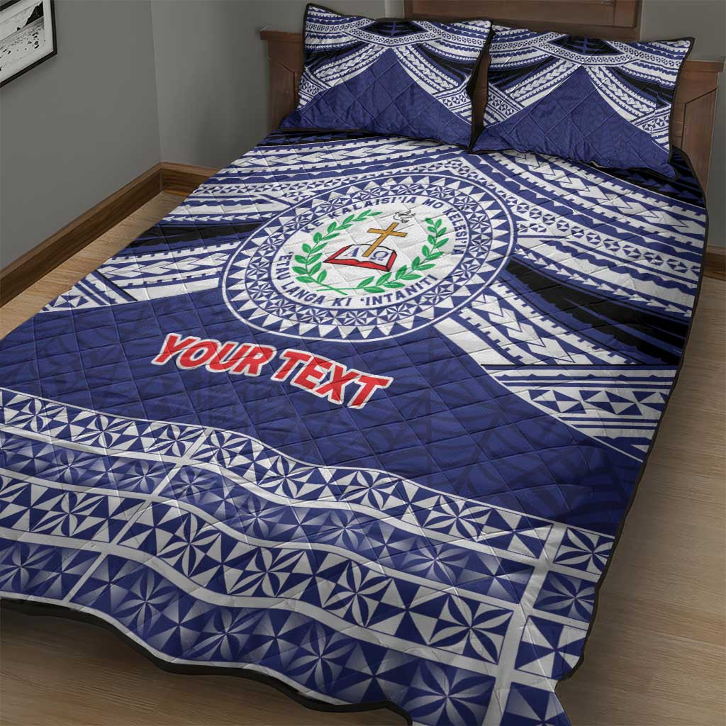 Personalised Tonga Sia'atoutai Theological College Quilt Bed Set Polynesian Ngatu Tribal
