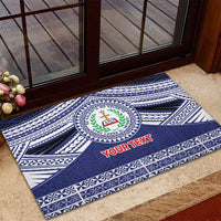 Personalised Tonga Sia'atoutai Theological College Rubber Doormat Polynesian Ngatu Tribal