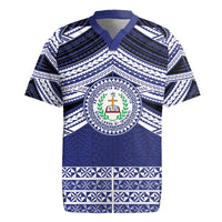 Personalised Tonga Sia'atoutai Theological College Rugby Jersey Polynesian Ngatu Tribal
