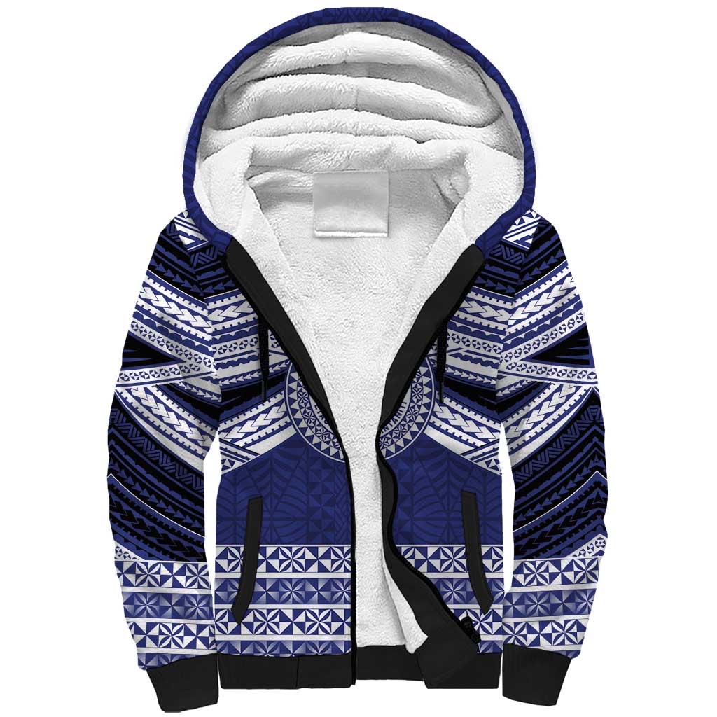 Personalised Tonga Sia'atoutai Theological College Sherpa Hoodie Polynesian Ngatu Tribal