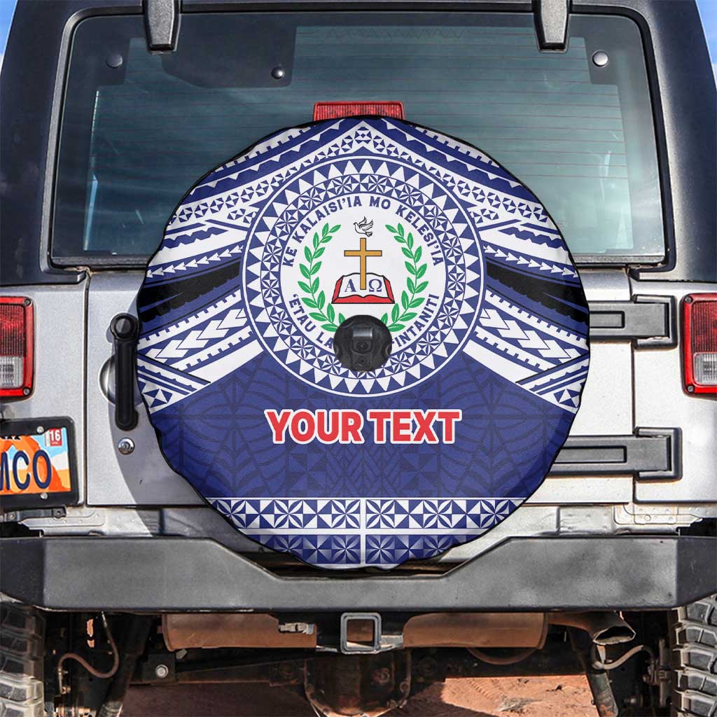 Personalised Tonga Sia'atoutai Theological College Spare Tire Cover Polynesian Ngatu Tribal