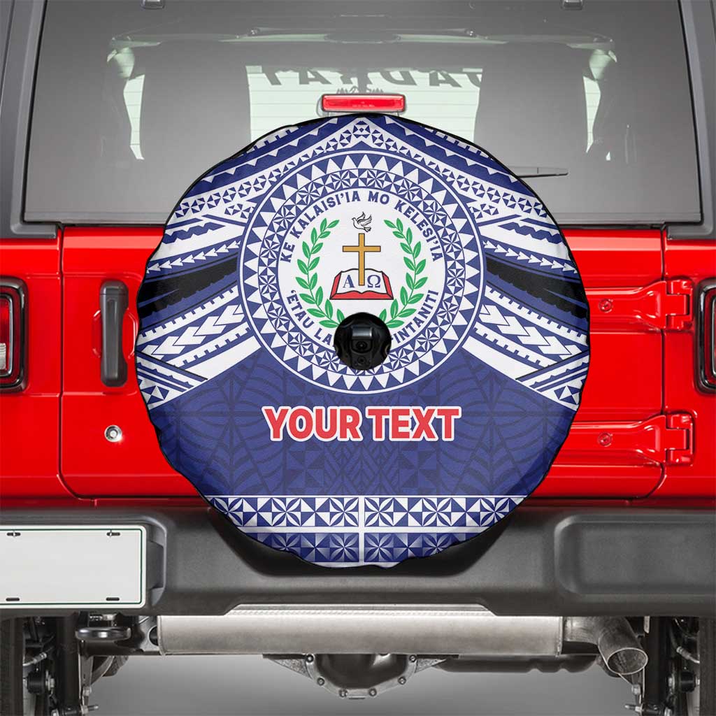 Personalised Tonga Sia'atoutai Theological College Spare Tire Cover Polynesian Ngatu Tribal