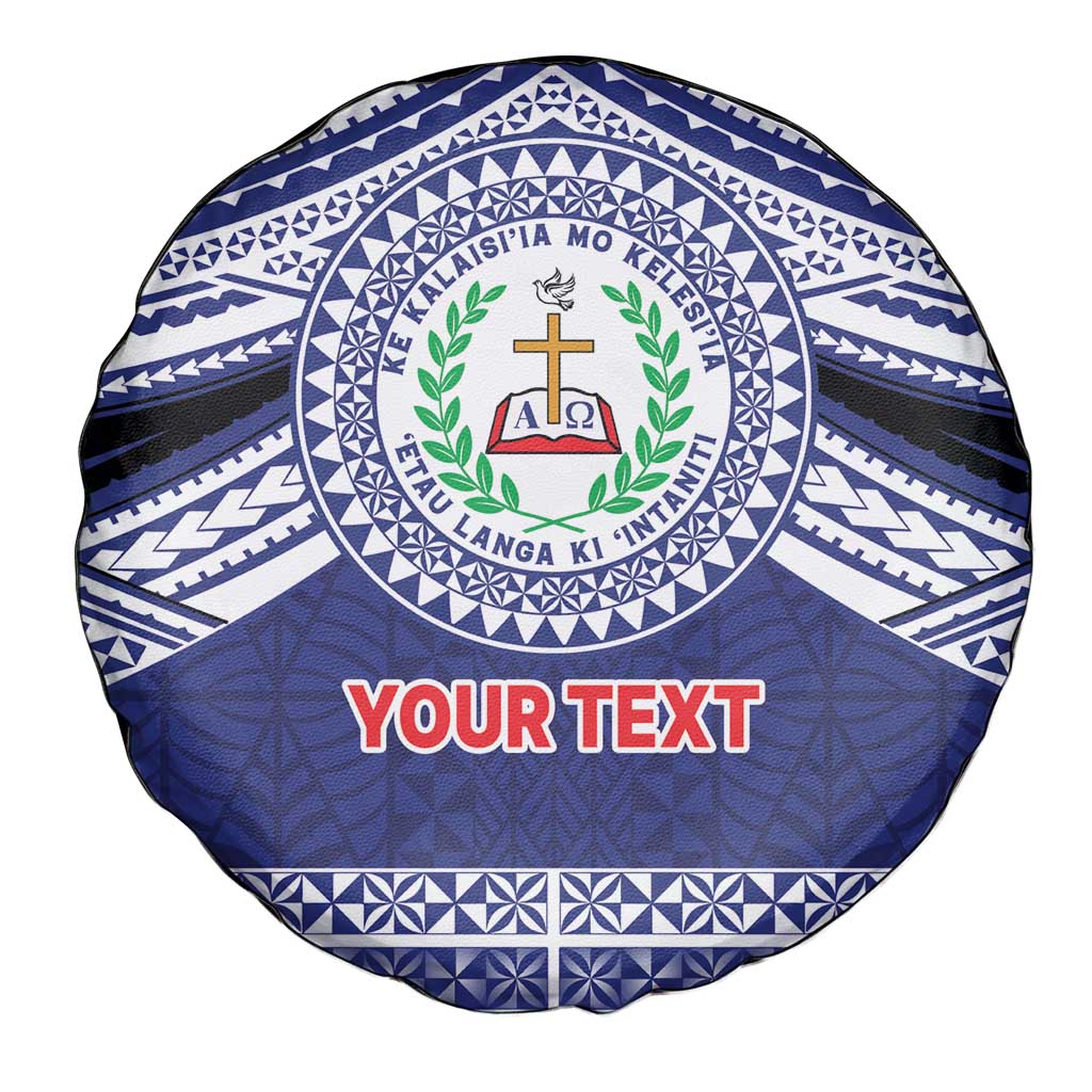Personalised Tonga Sia'atoutai Theological College Spare Tire Cover Polynesian Ngatu Tribal