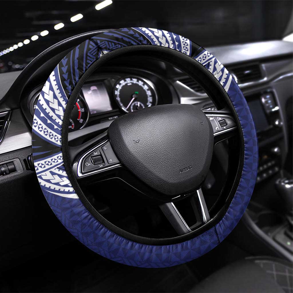 Tonga Sia'atoutai Theological College Steering Wheel Cover Polynesian Ngatu Tribal