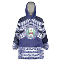 Personalised Tonga Sia'atoutai Theological College Wearable Blanket Hoodie Polynesian Ngatu Tribal