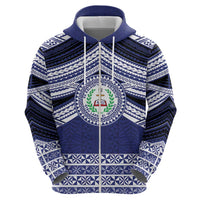 Personalised Tonga Sia'atoutai Theological College Zip Hoodie Polynesian Ngatu Tribal
