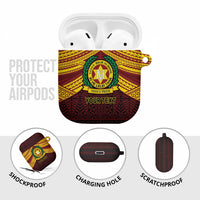 Personalised Tonga Vava'u High School AirPods Case Polynesian Ngatu Tribal - Polynesian Pride