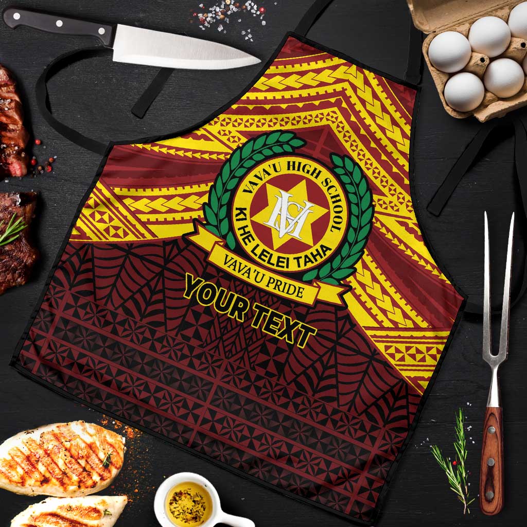 Personalised Tonga Vava'u High School Apron Polynesian Ngatu Tribal - Polynesian Pride