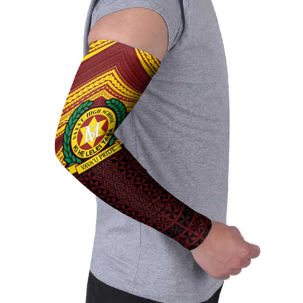 Personalised Tonga Vava'u High School Arm Sleeves Polynesian Ngatu Tribal - Polynesian Pride