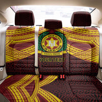 Personalised Tonga Vava'u High School Back Car Seat Cover Polynesian Ngatu Tribal
