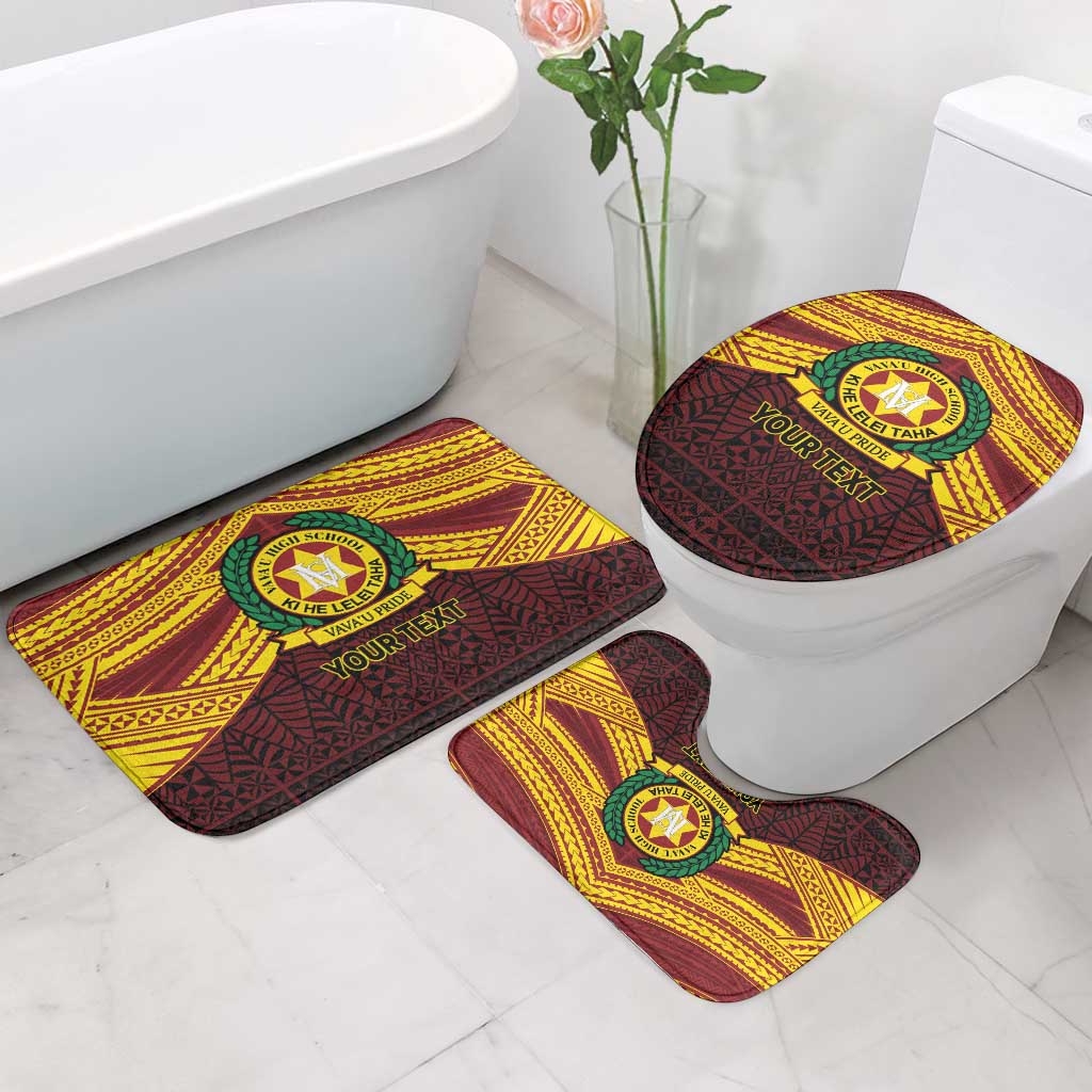 Personalised Tonga Vava'u High School Bathroom Set Polynesian Ngatu Tribal - Polynesian Pride