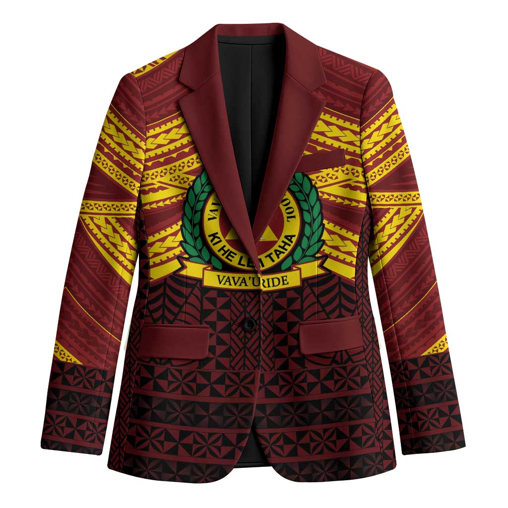 Personalised Tonga Vava'u High School Blazer Polynesian Ngatu Tribal - Polynesian Pride