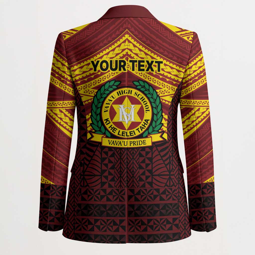 Personalised Tonga Vava'u High School Blazer Polynesian Ngatu Tribal - Polynesian Pride