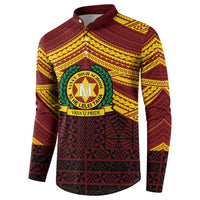 Personalised Tonga Vava'u High School Button Sweatshirt Polynesian Ngatu Tribal