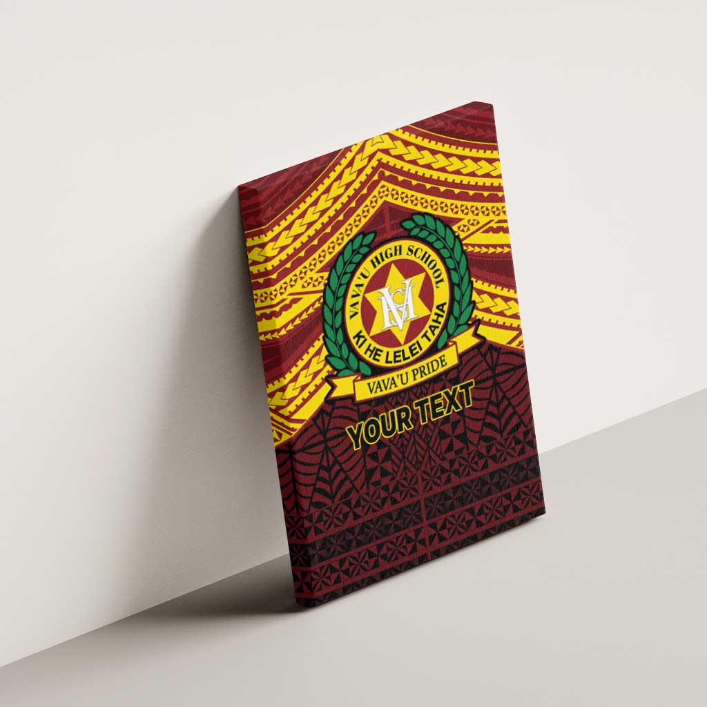 Personalised Tonga Vava'u High School Canvas Wall Art Polynesian Ngatu Tribal