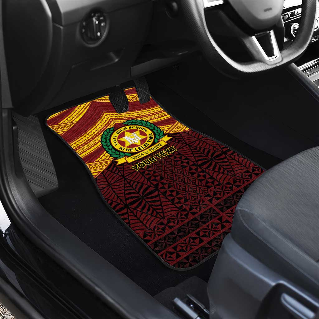 Personalised Tonga Vava'u High School Car Mats Polynesian Ngatu Tribal