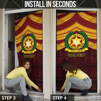 Personalised Tonga Vava'u High School Door Cover Polynesian Ngatu Tribal - Polynesian Pride