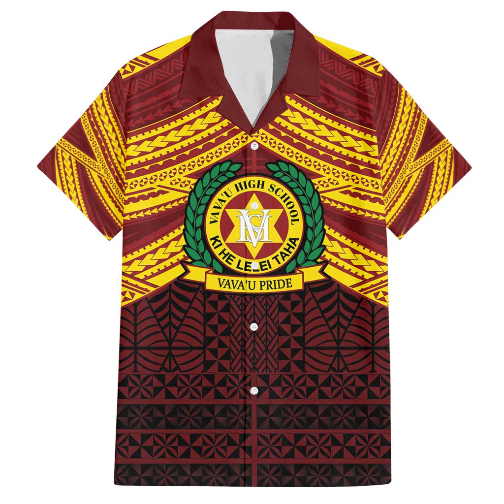 Personalised Tonga Vava'u High School Family Matching Puletasi and Hawaiian Shirt Polynesian Ngatu Tribal