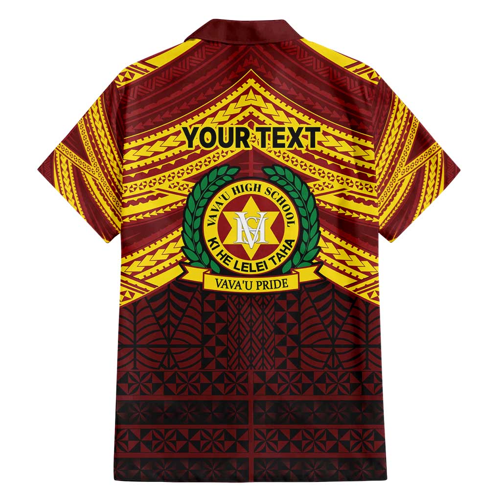 Personalised Tonga Vava'u High School Family Matching Puletasi and Hawaiian Shirt Polynesian Ngatu Tribal
