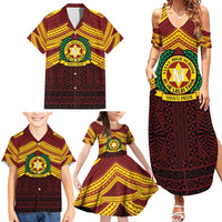 Personalised Tonga Vava'u High School Family Matching Summer Maxi Dress and Hawaiian Shirt Polynesian Ngatu Tribal