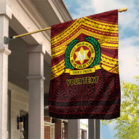 Personalised Tonga Vava'u High School Garden Flag Polynesian Ngatu Tribal