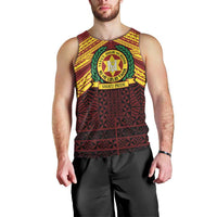 Personalised Tonga Vava'u High School Men Tank Top Polynesian Ngatu Tribal