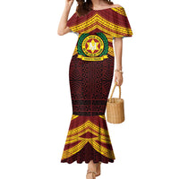Personalised Tonga Vava'u High School Mermaid Dress Polynesian Ngatu Tribal