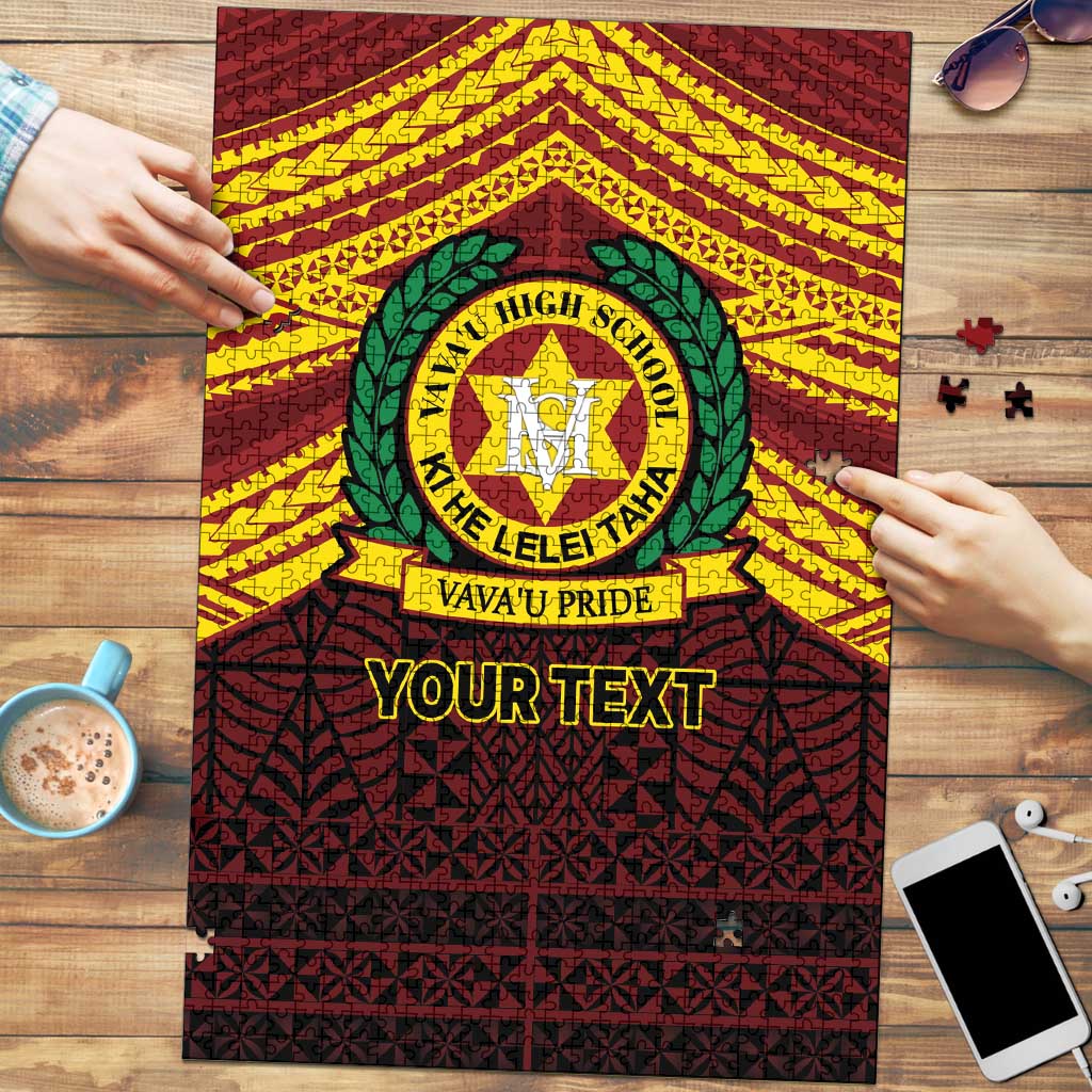 Personalised Tonga Vava'u High School Puzzle Polynesian Ngatu Tribal - Polynesian Pride