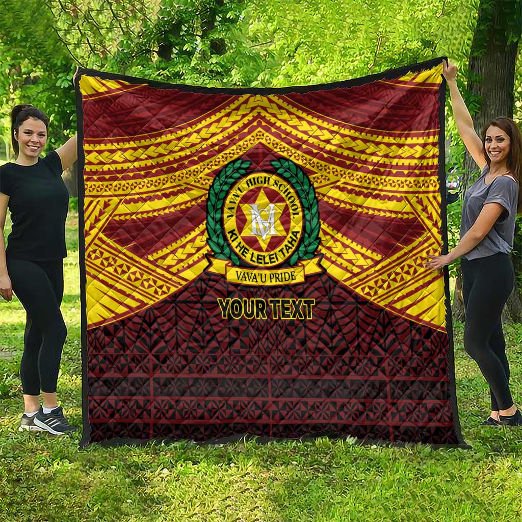 Personalised Tonga Vava'u High School Quilt Polynesian Ngatu Tribal