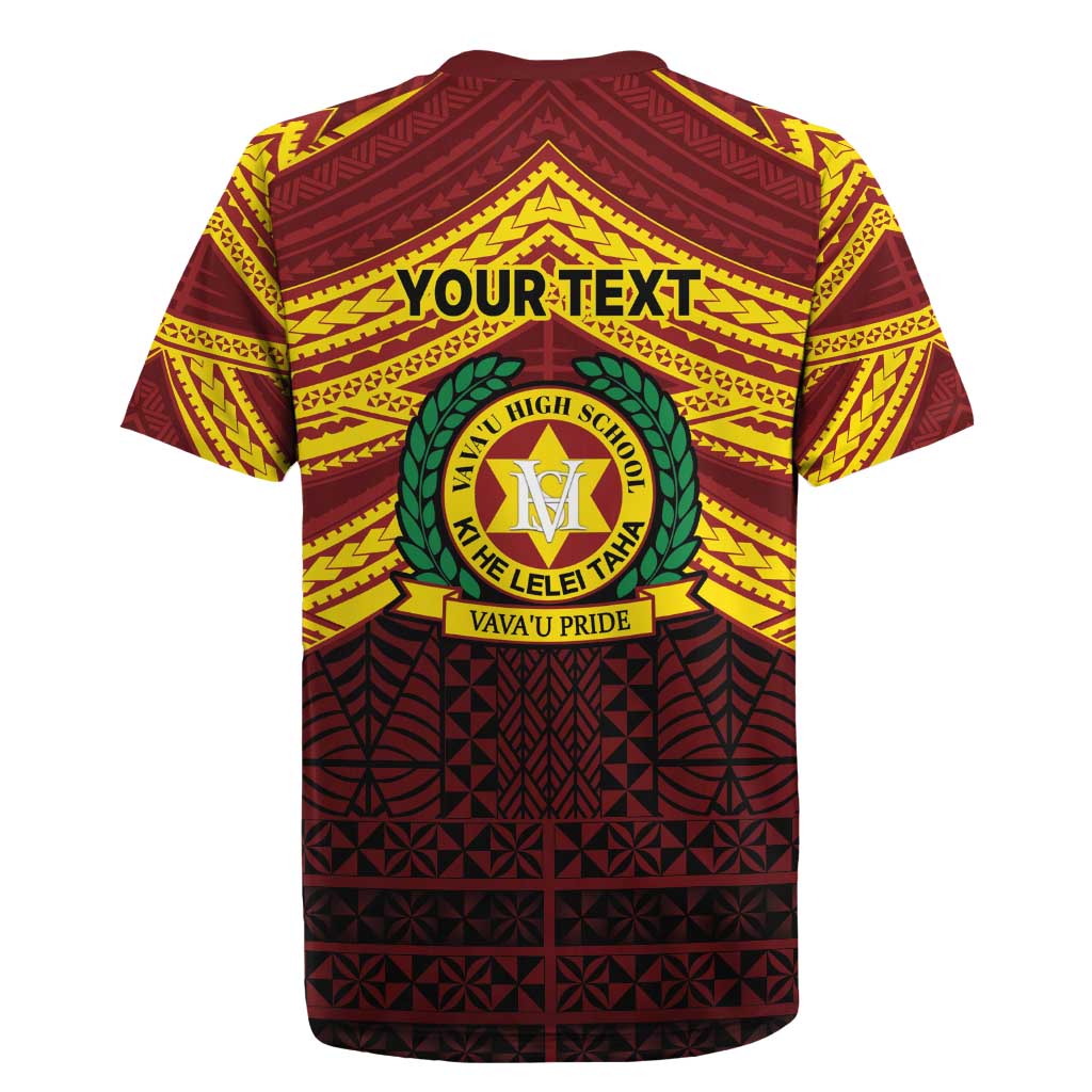 Personalised Tonga Vava'u High School Rugby Jersey Polynesian Ngatu Tribal