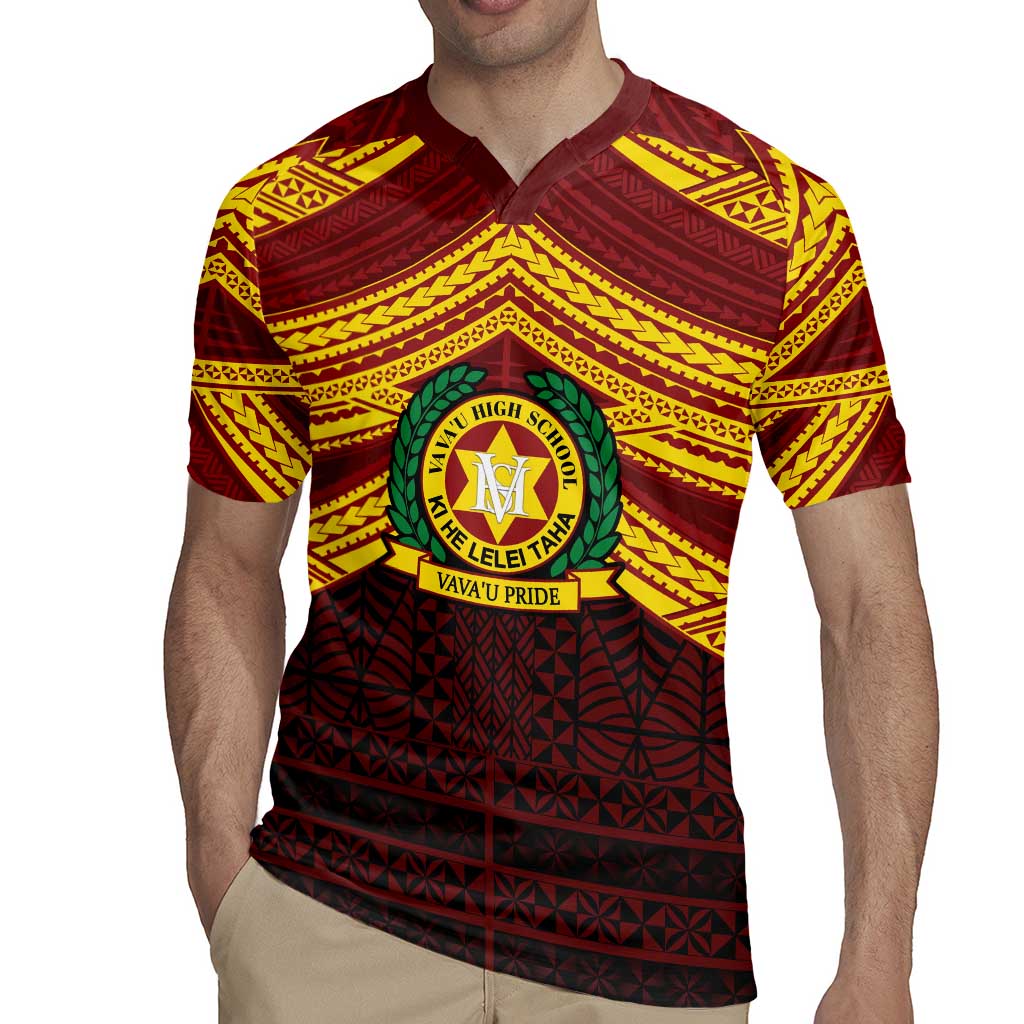 Personalised Tonga Vava'u High School Rugby Jersey Polynesian Ngatu Tribal