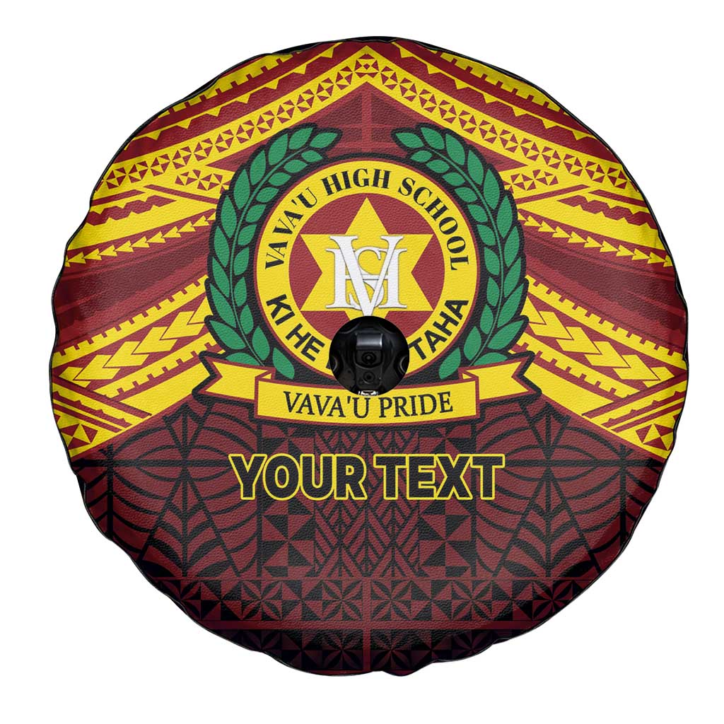 Personalised Tonga Vava'u High School Spare Tire Cover Polynesian Ngatu Tribal