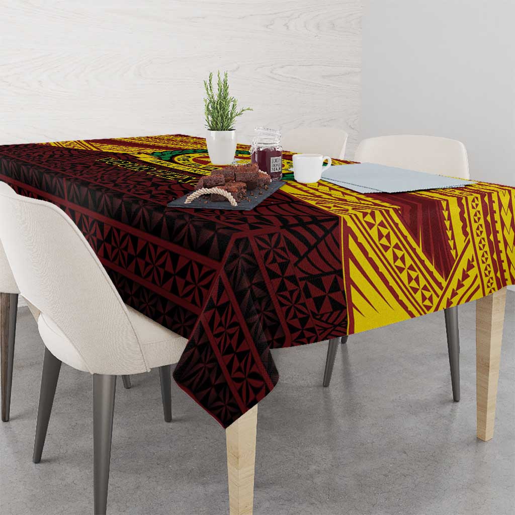 Personalised Tonga Vava'u High School Tablecloth Polynesian Ngatu Tribal