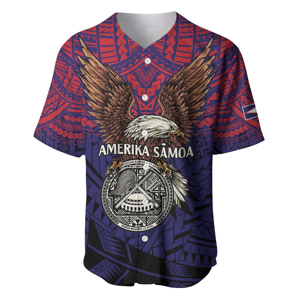 American Samoa Brave Eagle Personalized Baseball Jersey National Flag Color