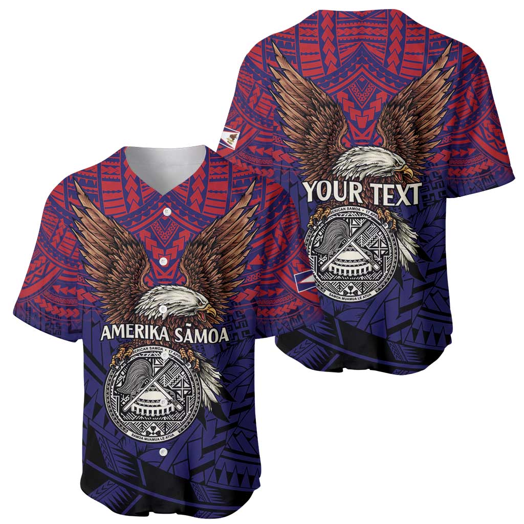 American Samoa Brave Eagle Personalized Baseball Jersey National Flag Color