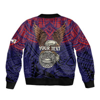 American Samoa Brave Eagle Personalized Bomber Jacket National Flag Color